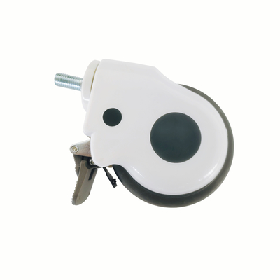 Rueda universal de 5 pulgadas con freno Blanco especial de uso médico Caster Hospital