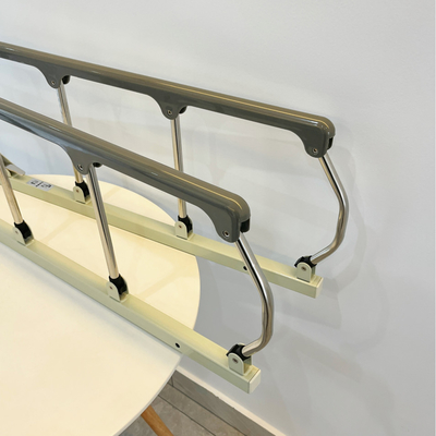 Cinco accesorios de nylon plegables de la cama de hospital de los apoyabrazos de la seguridad del perfil