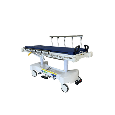 Estrechador de emergencia hidráulico ajustable en altura de 2 capas Trolley de transporte de pacientes de hospital