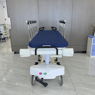 Estrechador de emergencia hidráulico ajustable en altura de 2 capas Trolley de transporte de pacientes de hospital