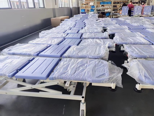 Transbordador de ambulancia hidráulico azul de metal importado para pacientes