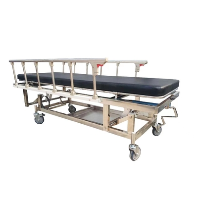 Producto médico Estructura del paciente Rueda de carrito con cubierta exterior de freno Cama de traslado de silla de ruedas