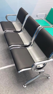 Sillones de área de espera del hospital de PU de metal para muebles cómodos de sala de espera