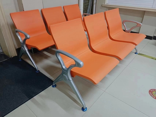 Silla de espera de hospital acolchada con marco de acero