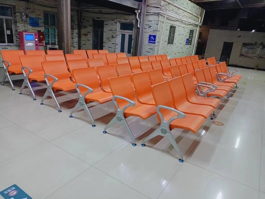 Silla de espera de hospital acolchada con marco de acero