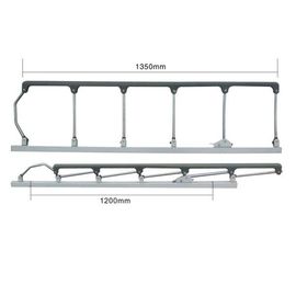 Instalación fácil de nylon del acero inoxidable de los carriles laterales de hospital de los accesorios plegables de la cama
