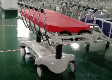 Cama de lujo de la emergencia del hospital del ensanchador del ABS del color rojo, fácil limpiar