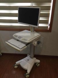 Mueble integrado de Adjuatable de la altura del uso del hospital de la carretilla del ordenador con cuatro echadores