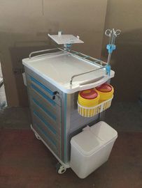 Carro médico de la carretilla del acero inoxidable, entrega de la droga de la carretilla de la emergencia de Icu del hospital