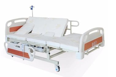 Cama eléctrica giratoria ajustable del oficio de enfermera del hospital de la parte posterior médica de la cama para el hogar en blanco