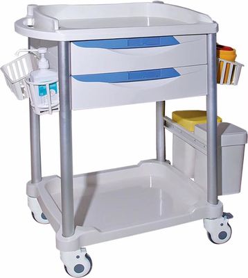 Carretilla de acero plástica del tratamiento del ABS de la cerradura rosada de Entral con los cajones
