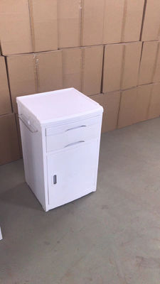Gabinete ajustable de la mesita de noche de la mesita de noche médica del ABS blanco