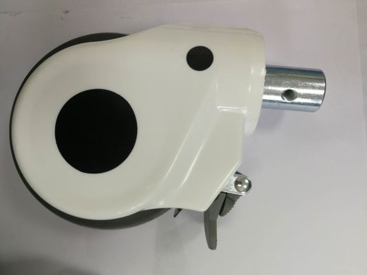 Echador médico de los echadores rueda plástica muda de 3/4 pulgada con la cubierta externa del ABS del freno