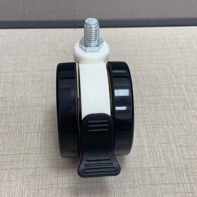 Ruedas médicas del echador del material M12X25MM de la PU TPR con la fijación central del freno