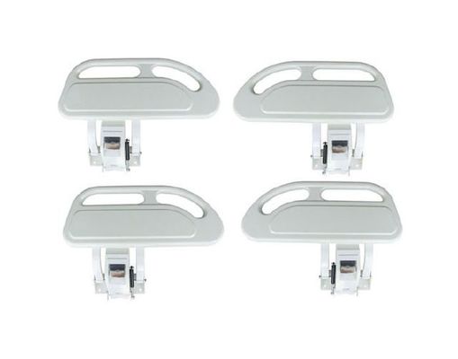 Los accesorios médicos de los productos que Bedrails para Medicall acuesta el color blanco PP echan a un lado los carriles para las piezas de la cama de hospital