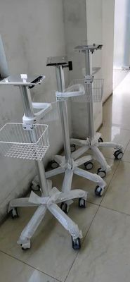 Carro móvil ajustable de la carretilla del monitor paciente de la carretilla de la aleación de aluminio de la altura