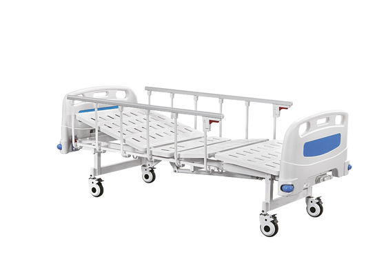Cama de hospital manual central manual inestable de la rueda de control del tablero de cabeza de dos del cuidado PP de la cama