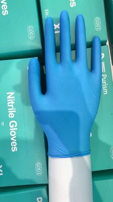 Tamaños materiales del nitrilo hospital-específico azul de los guantes disponibles tres