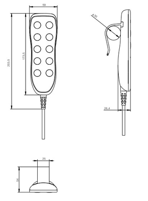 Actuador médico de Remote Control Linear de la enfermera de 5 funciones con la caja de control