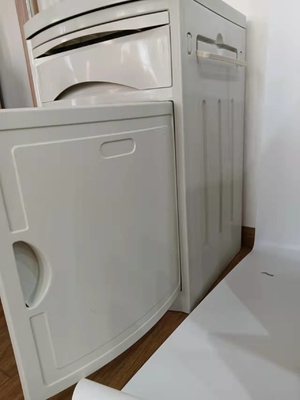 Gabinete ajustable de la mesita de noche de la mesita de noche médica del ABS blanco
