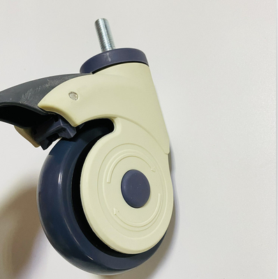 Echadores médicos del hospital universal de la rueda de 4 pulgadas con el freno color crema