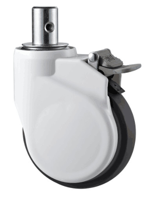 ABS médico blanco TPR de los echadores de la cama de hospital de 5 pulgadas material para los hospitales