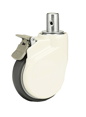 ABS médico blanco TPR de los echadores de la cama de hospital de 5 pulgadas material para los hospitales
