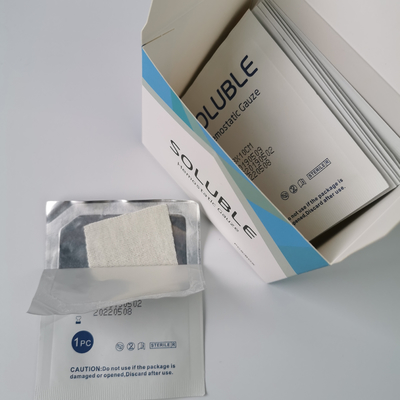 Material blanco de la celulosa carboximetil de la gasa hemostática médica