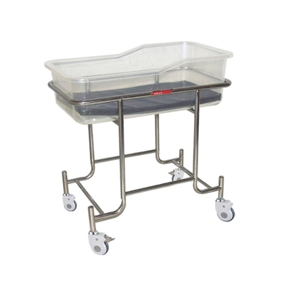 Carro silencioso de acero inoxidable del bebé del hospital de las ruedas del lavabo plástico del ABS