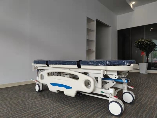 Transportador azul ajustable de la emergencia del hospital de la altura ajustable