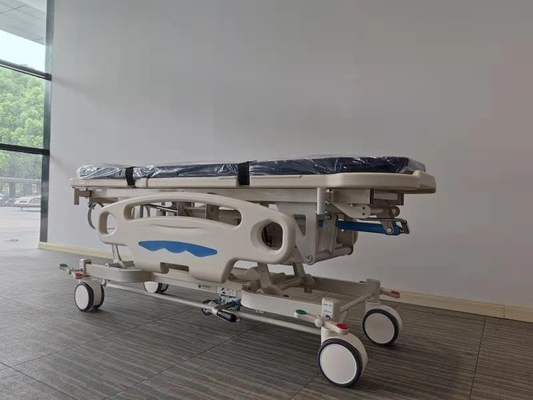 Transportador azul ajustable de la emergencia del hospital de la altura ajustable