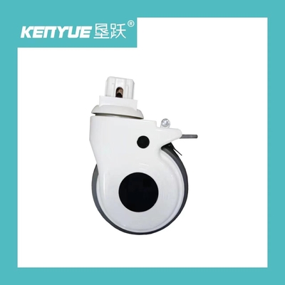 Rueda universal de 5 pulgadas con freno Blanco especial de uso médico Caster Hospital
