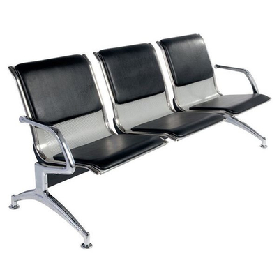 Sillones de área de espera del hospital de PU de metal para muebles cómodos de sala de espera