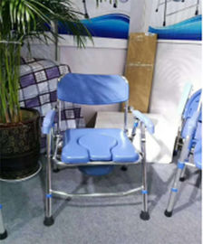 Silla plegable de la cómoda del retrete del respaldo de Seat del baño ajustable del acerocromo Para los ancianos