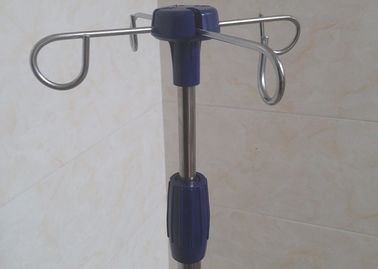 Cosas fáciles inoxidables de la caída de Moviable de los accesorios desprendibles del intravenoso poste en lecho de enfermo