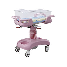 El conductor ajustable de lujo médico del pesebre de la cama del niño del bebé con rueda adentro rosa