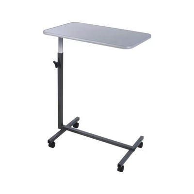 Tabla blanca de la cama de Tray Table With Wheels Over de la cama de hospital de los pacientes